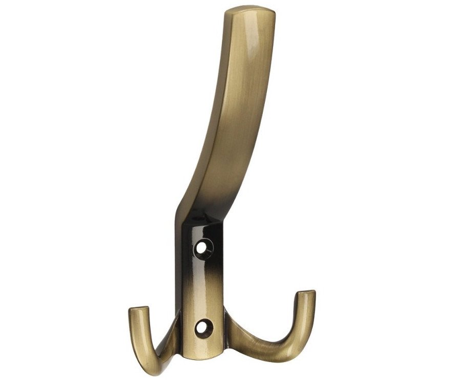 Věšák kovový nábytkový 1402 - černá mosaz