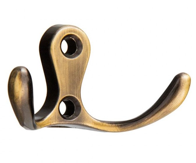 Věšák kovový nábytkový 1902 - černá mosaz