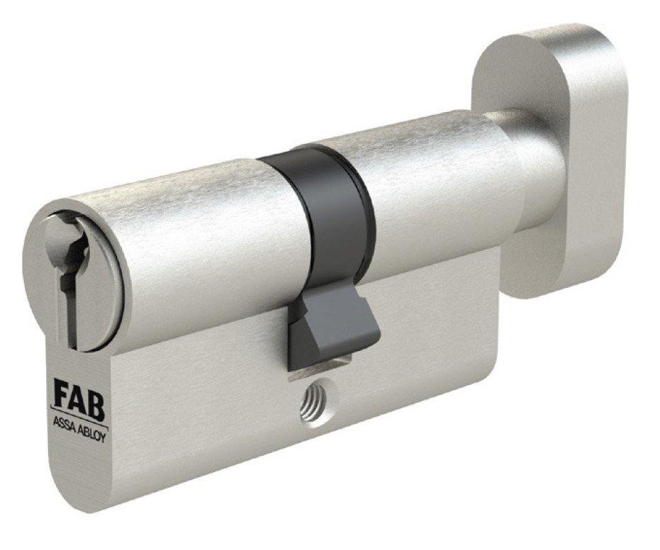 Vložka cylindrická s knoflíkem nikl FAB 2.02/DNm - 30+35K