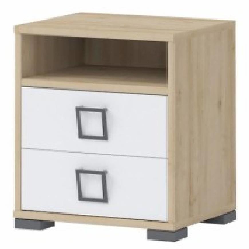 Noční Stolek Kiki NS2-BK/KI-15 beech/white Baumax