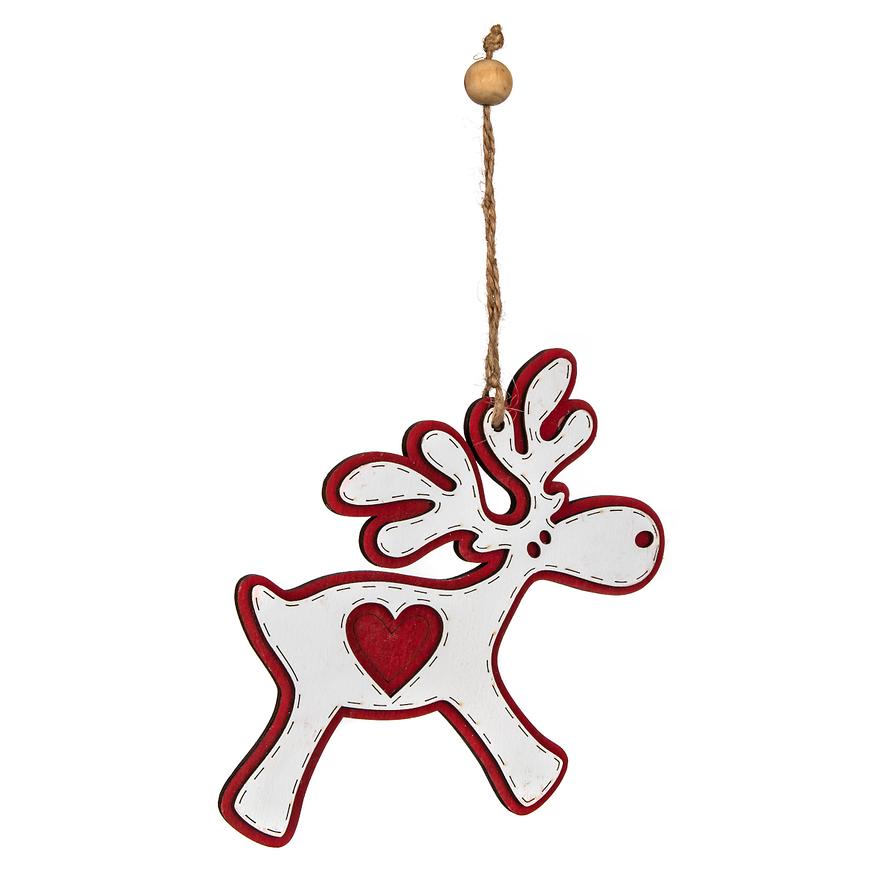 Ozdoba sob 14 x 14 x 0.8 cm bílá 63943816