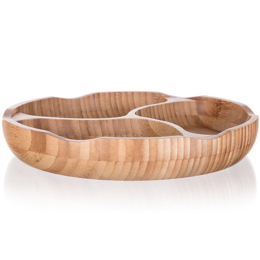 Servír. mísa dělená Brillante Bamboo 25x4cm 27051005 Baumax