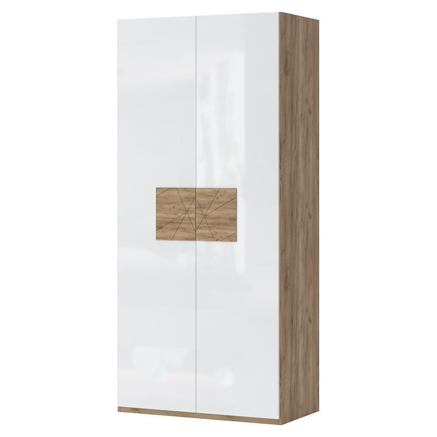 Skříň 2d Stella p2/st tobacco/crystal white Baumax