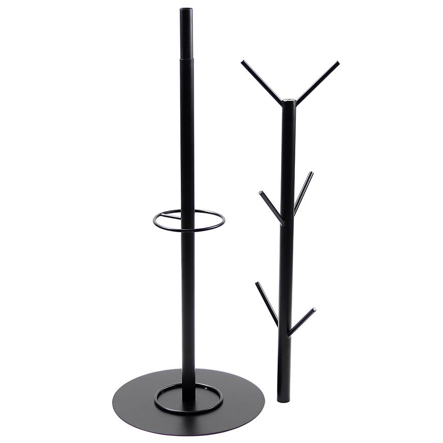 Věšák stojací kovový Loft černá 06-06 180x40 Baumax