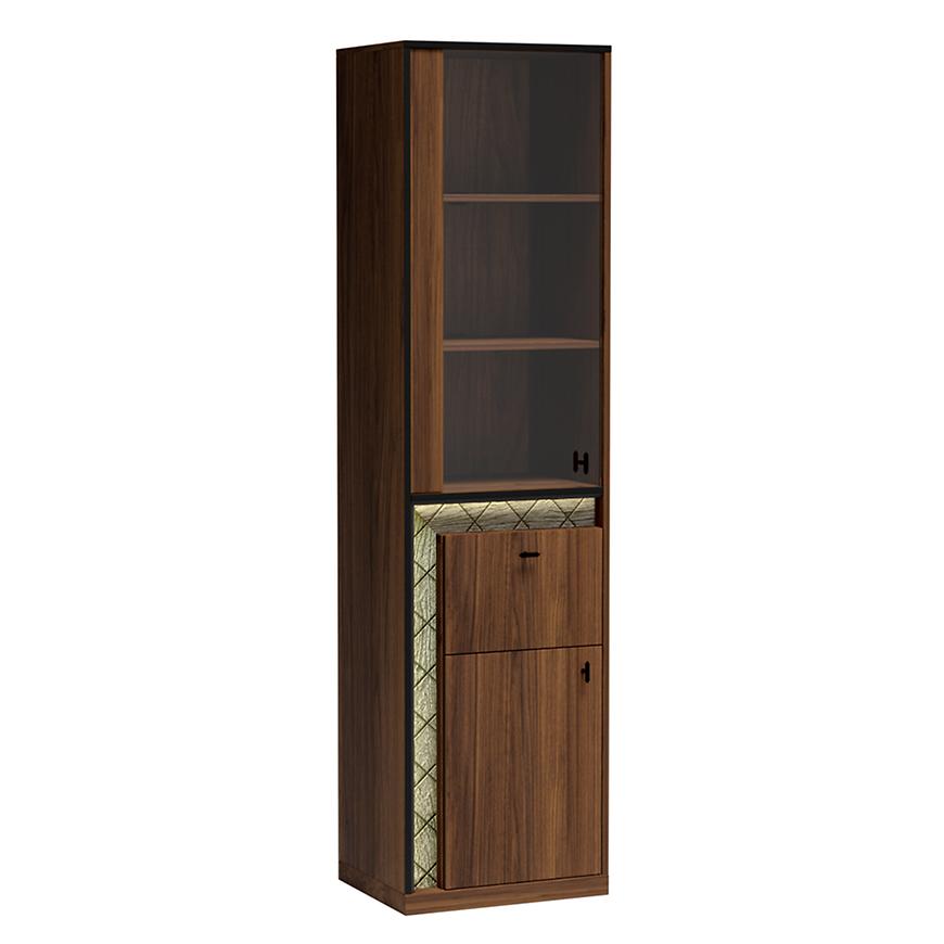 Vitrína Senesi S2 ořech warmia Baumax