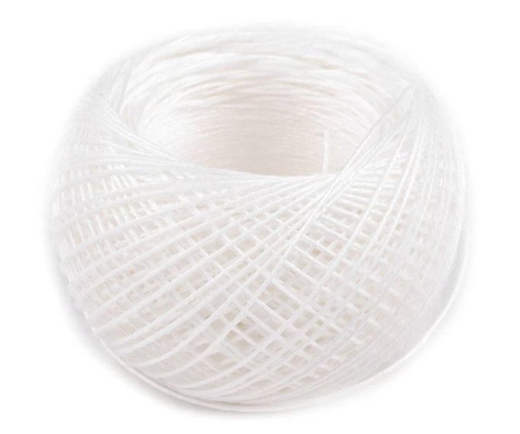 Nit lněná 50m - bílá