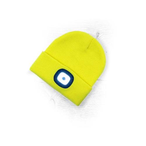 Zimní čepice s LED svítilnou žlutá Euronářadí