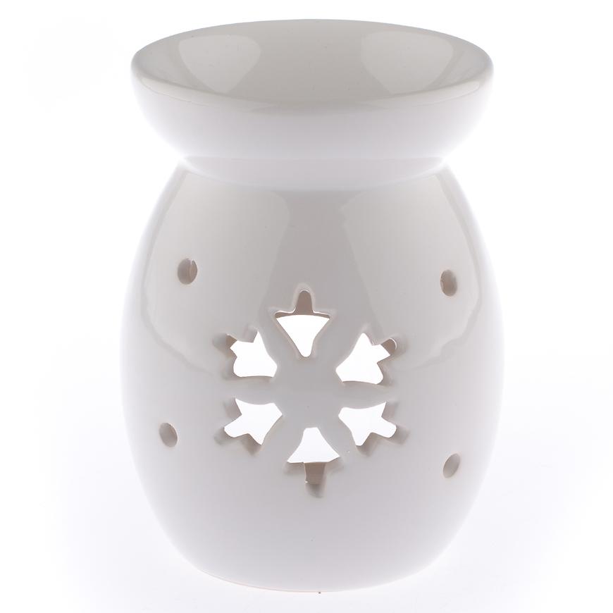 Keramická aromalampa s vločkou el005b