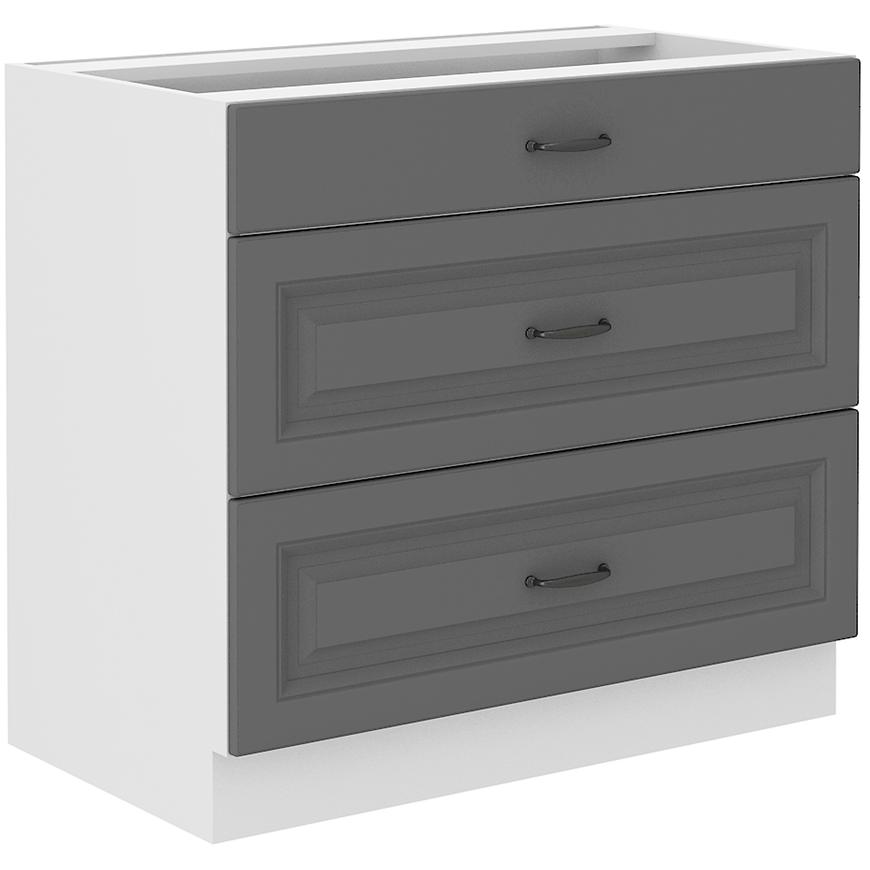 Kuchyňská Skříňka Stilo dustgrey/bílá 80D 3S BB Baumax