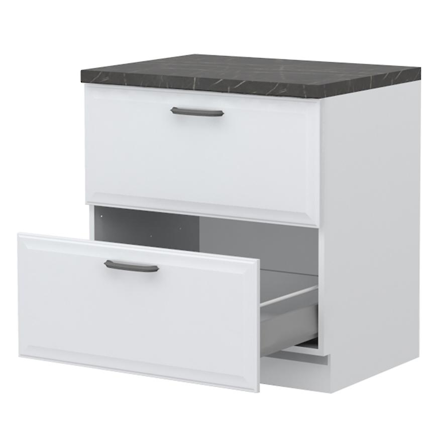 Kuchyňská skříňka Evia r-80-2mbox/4 2s pearl grey matná Baumax