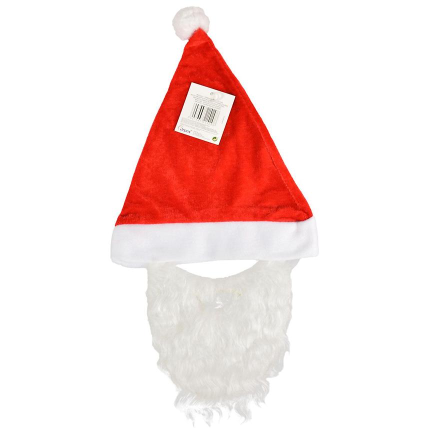 Mikuláš – čepice+vousy (super)