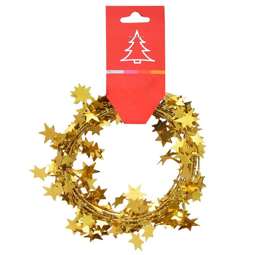 Ozdobný řetěz s hvězdami 270cm