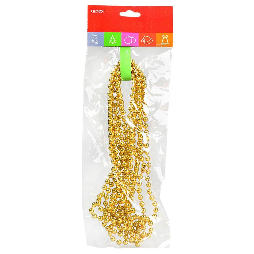 Ozdobný řetěz s korálky 4mm zlatý 270cm