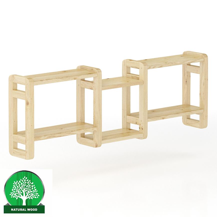 Polička borovice PK103-130x44x19 přírodní Baumax