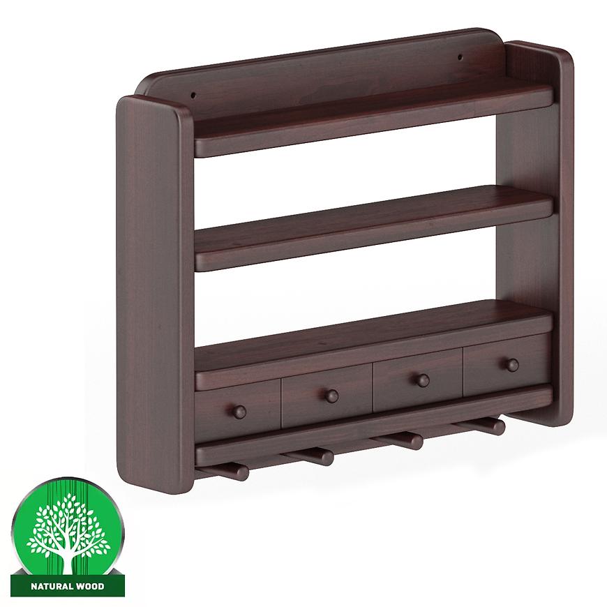 Polička borovice PK118-50x40x10 ořech Baumax