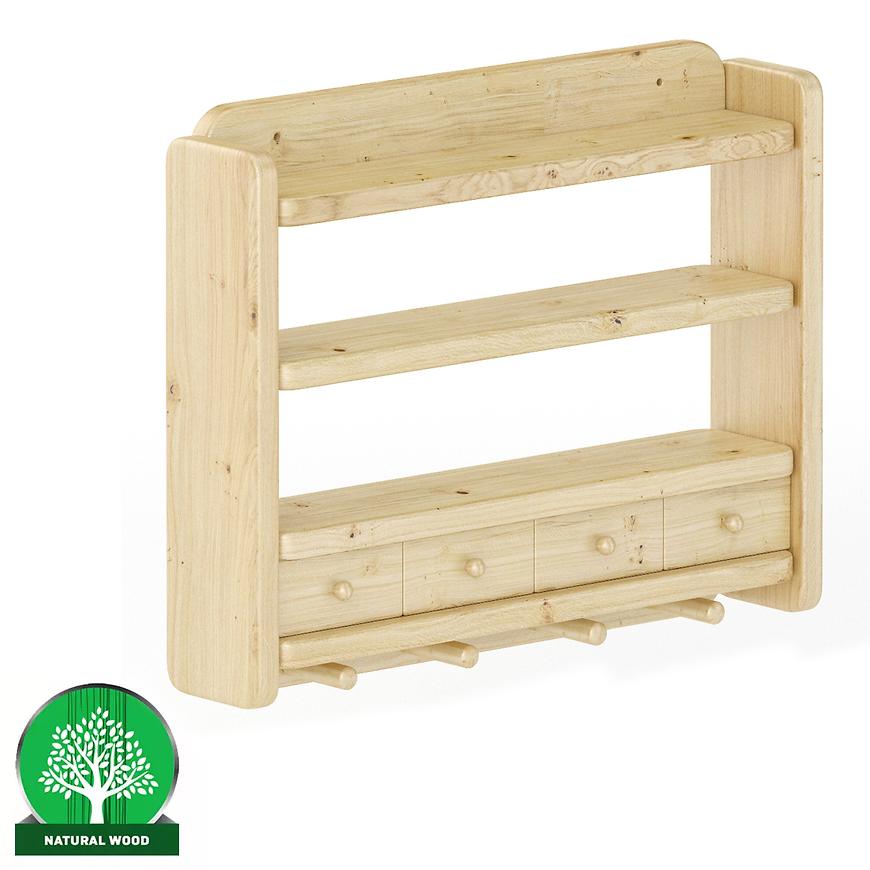 Polička borovice PK118-50x40x10 přírodní Baumax