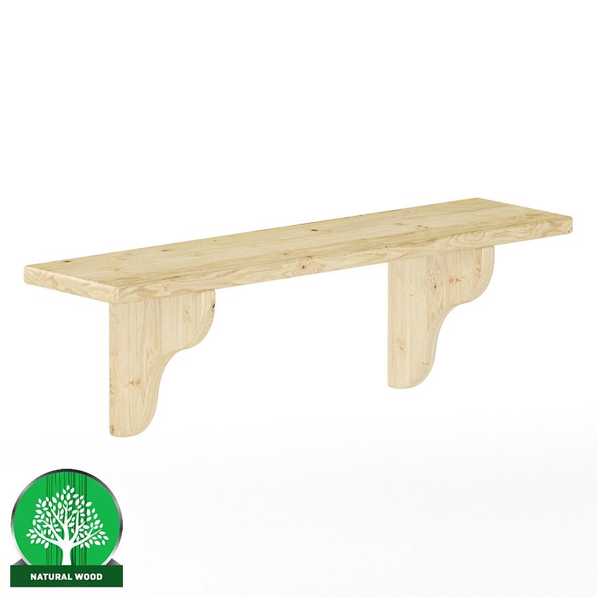 Polička borovice PK121-80x25x20 přírodní Baumax