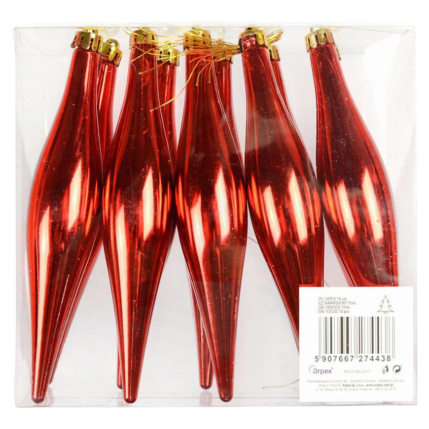 Rampouchy plast 15cm (10 ks) črvené