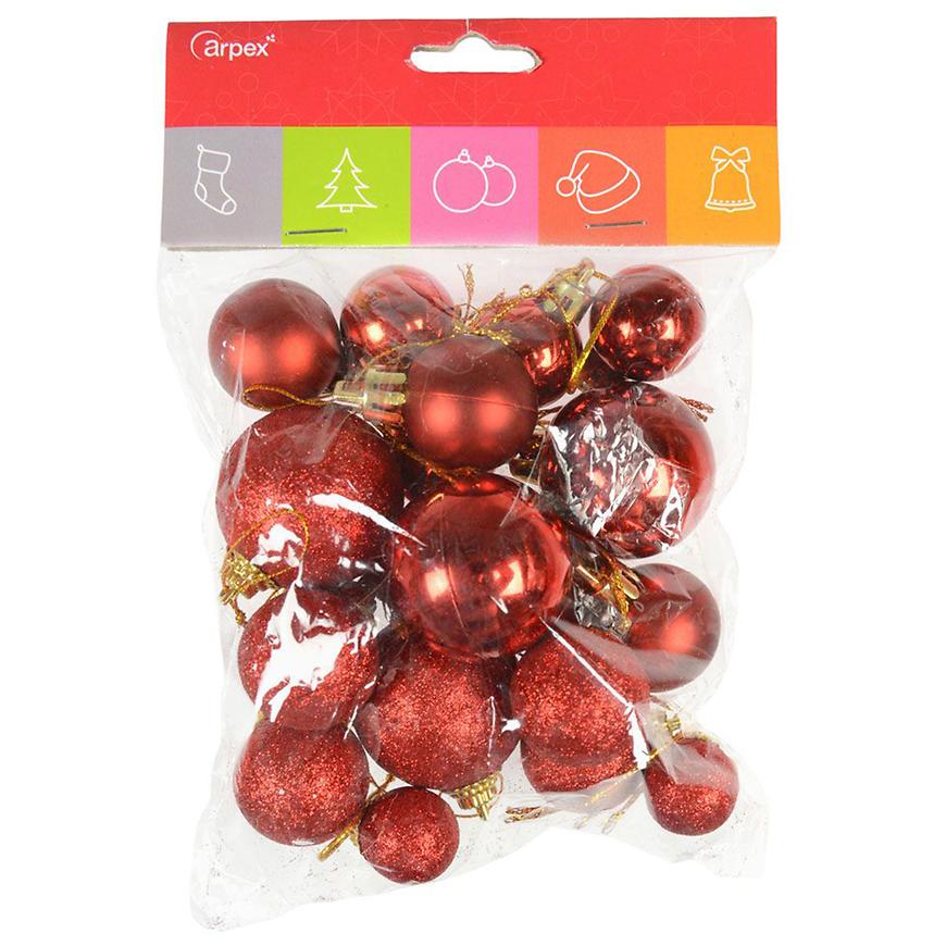 Sada ozdob mix vel. 2-4cm červená