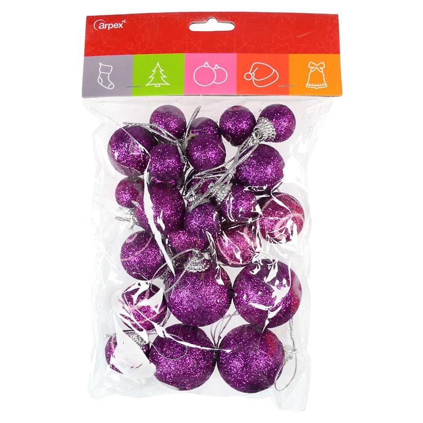 Sada ozdob mix vel. 2-4cm malinová