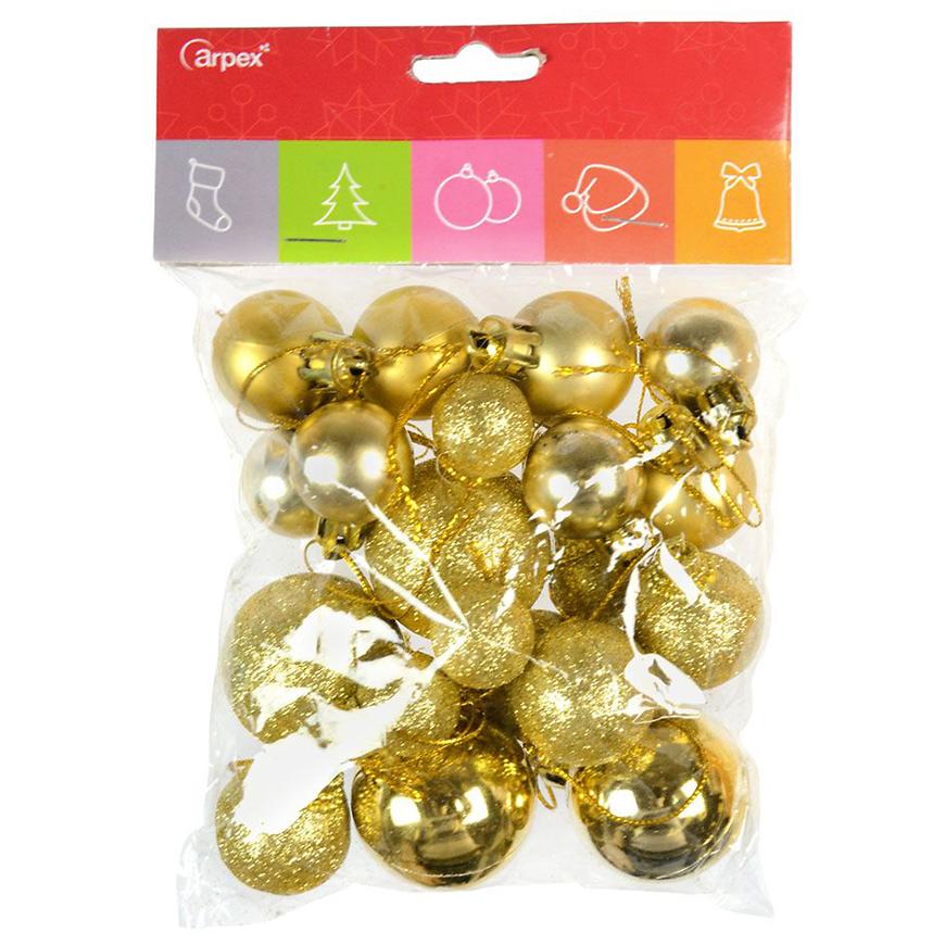 Sada ozdob mix vel. 2-4cm zlatá