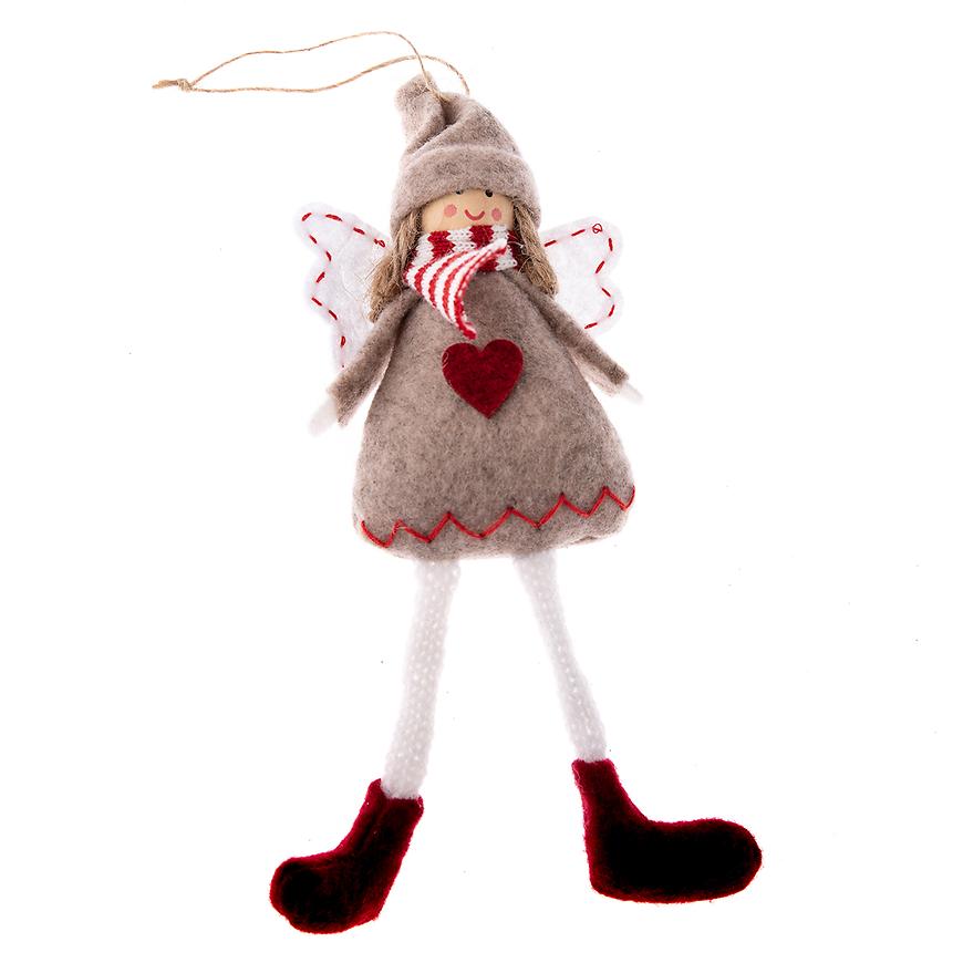 Textilní andílek – béžovo-červený fc192067