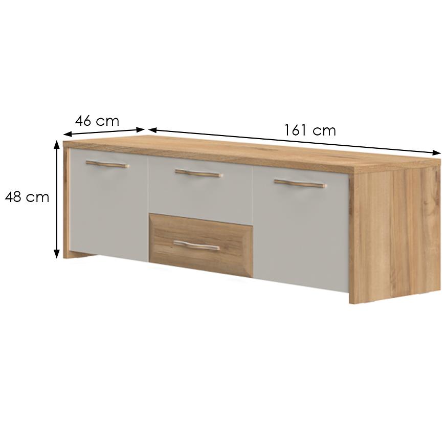 Tv Stolek Gala TV161-2K2F/GL pacific walnut/beige Baumax