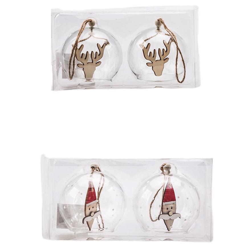 Vánoční ozdoba szklana 8CM MIX 39661 Baumax