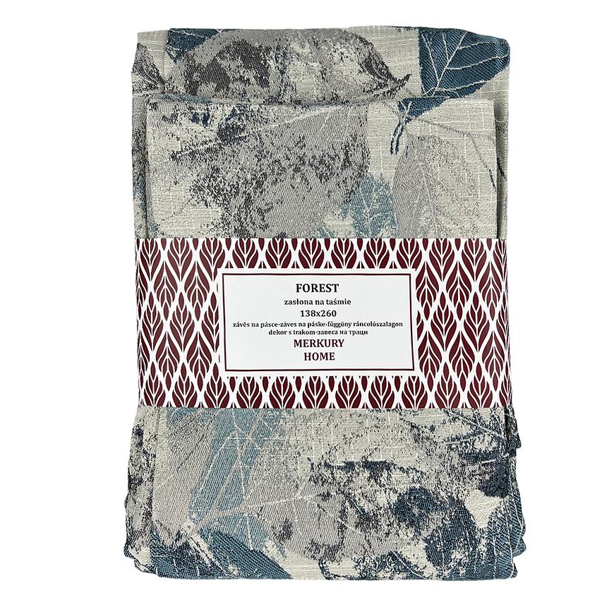 Závěs Forest indigo na pásce 138x260 MERKURY HOME