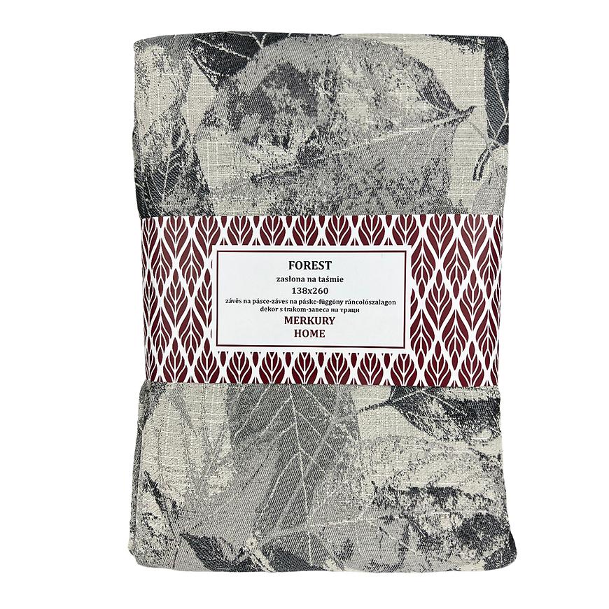 Závěs Forest šedá na pásce 138x260 MERKURY HOME