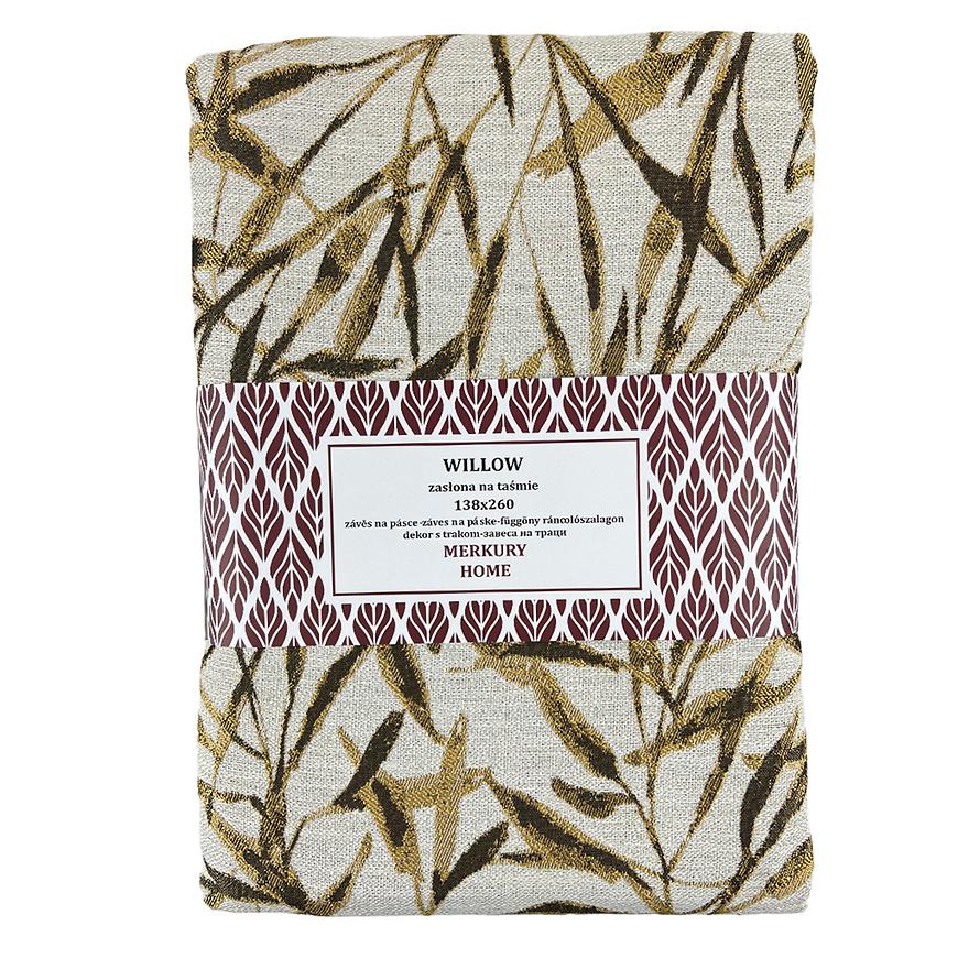 Závěs Willow hořčice na průchodkách 138x260 MERKURY HOME