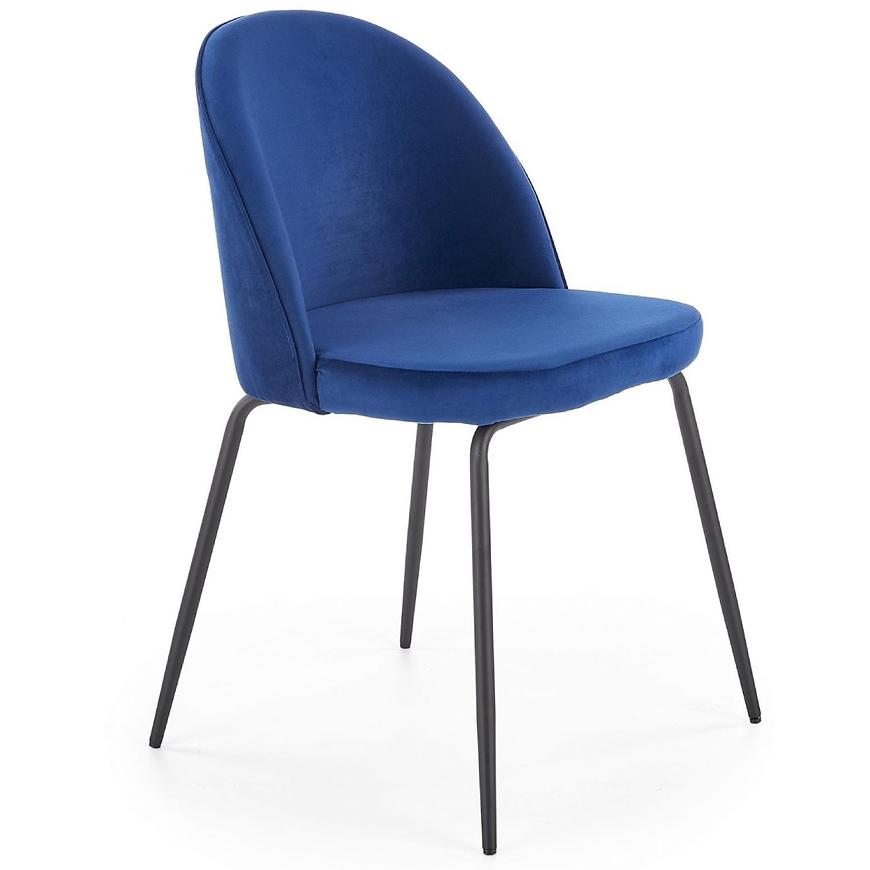 Židle K314 látka velvet/kov tmavě modrá Baumax