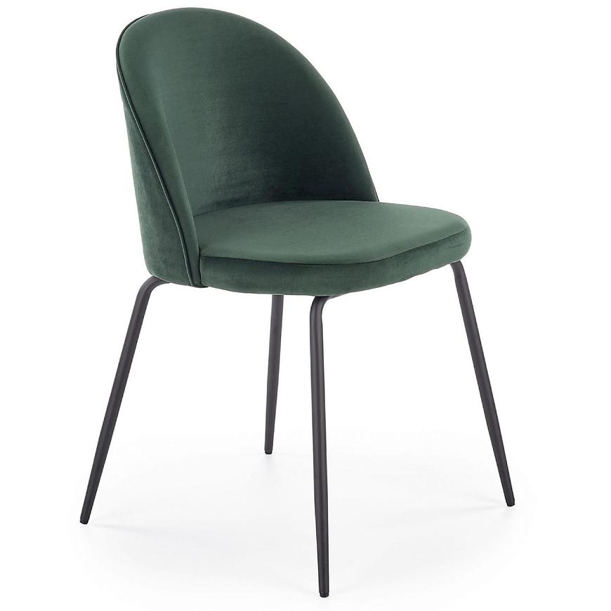 Židle K314 látka velvet/kov tmavě zelená Baumax