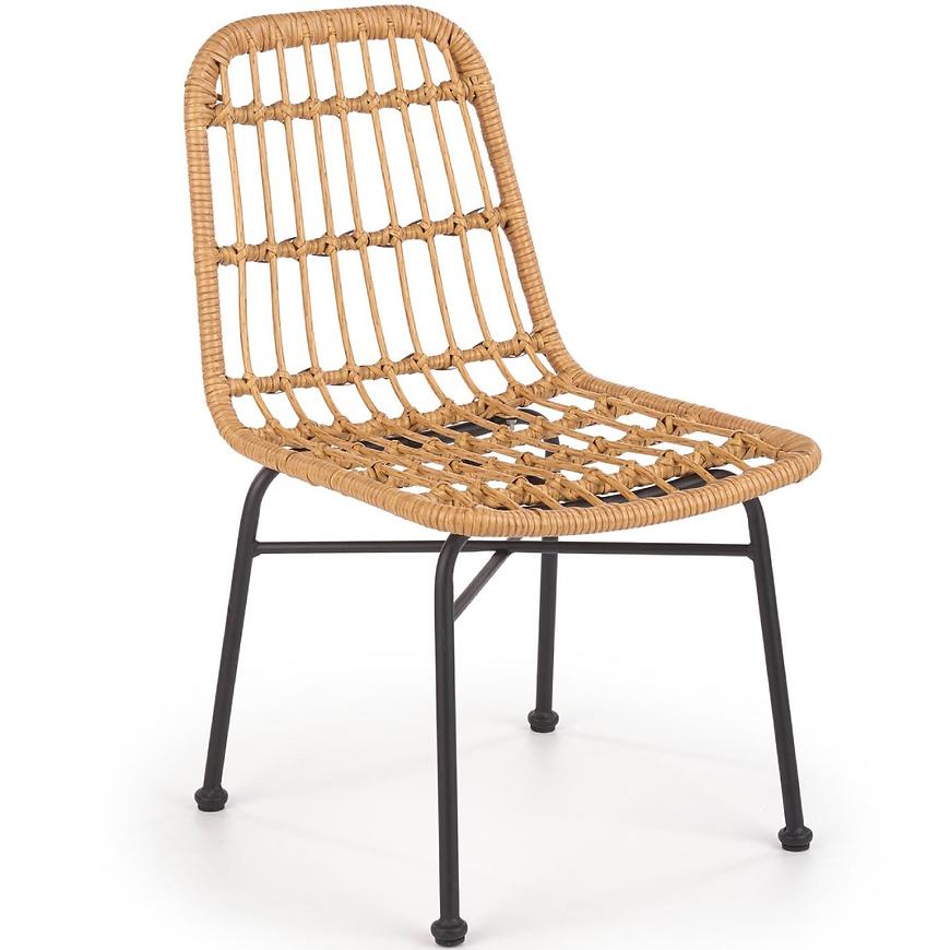 Židle K401 ratan/tkanina/kov natural/černá Baumax