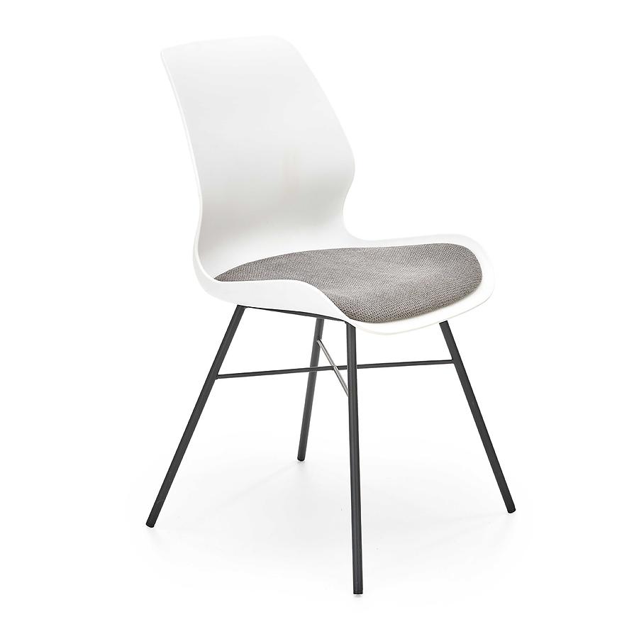 Židle K488 tkanina/Poliprop./kov bílý/popelavě šedá Baumax