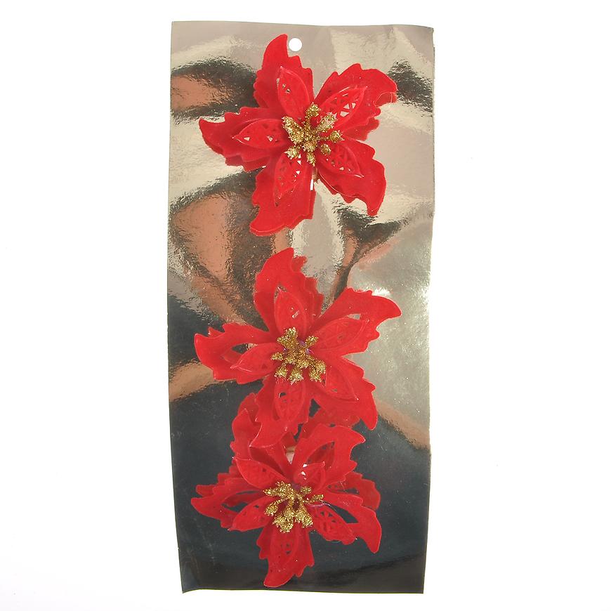 Dekorace květina sada 3 ks ZH-22082