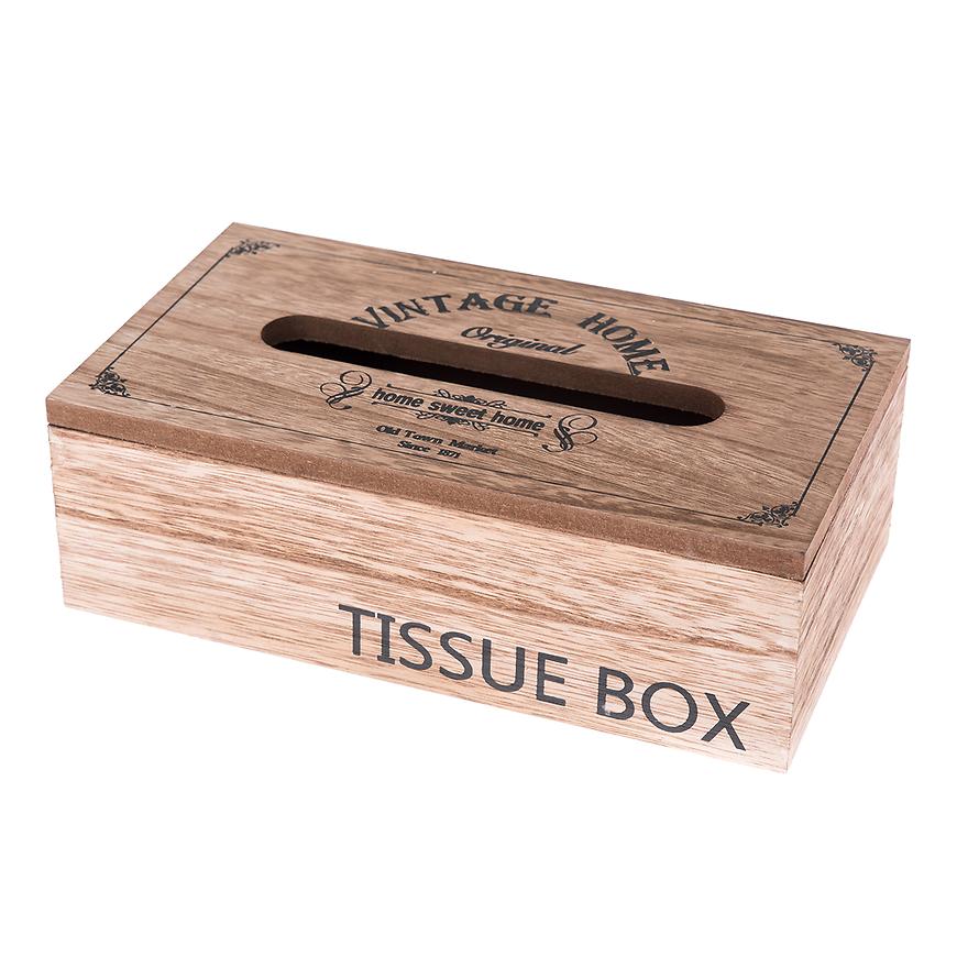 Dřevěná krabička na kapesníky CA369