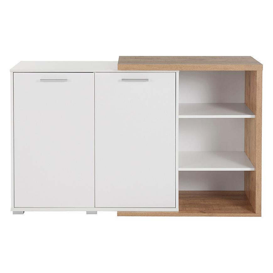 Komoda Roof 28 2D bílý/dub samdal Baumax