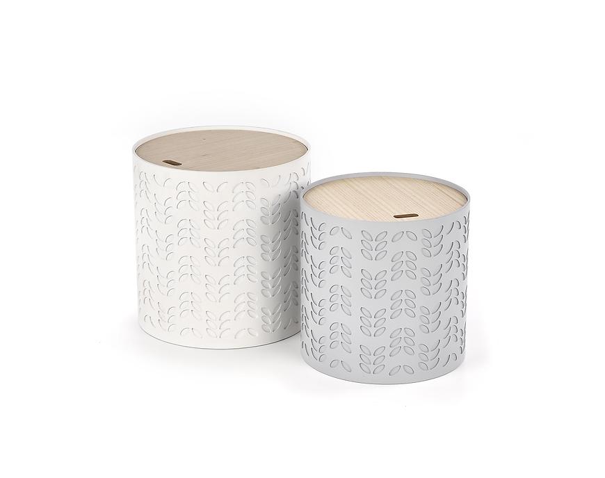 Konferenční stolek Alba bílá mat/popelavě šedá mat set-2 Baumax