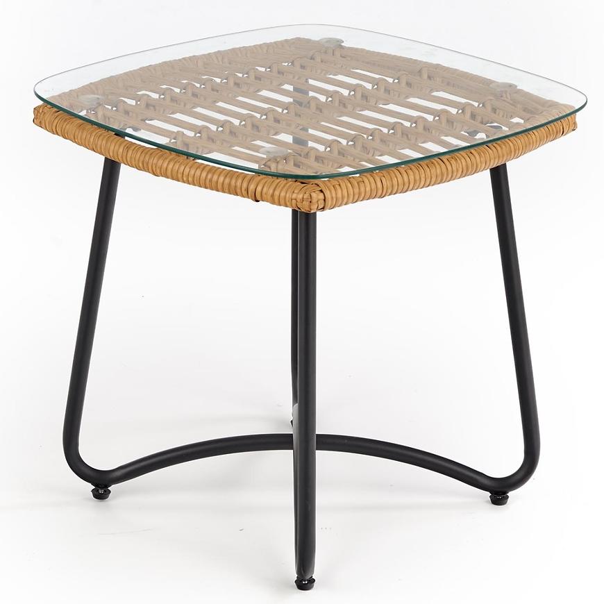 Konferenční stolek Indira rattan přírodní/černá Baumax