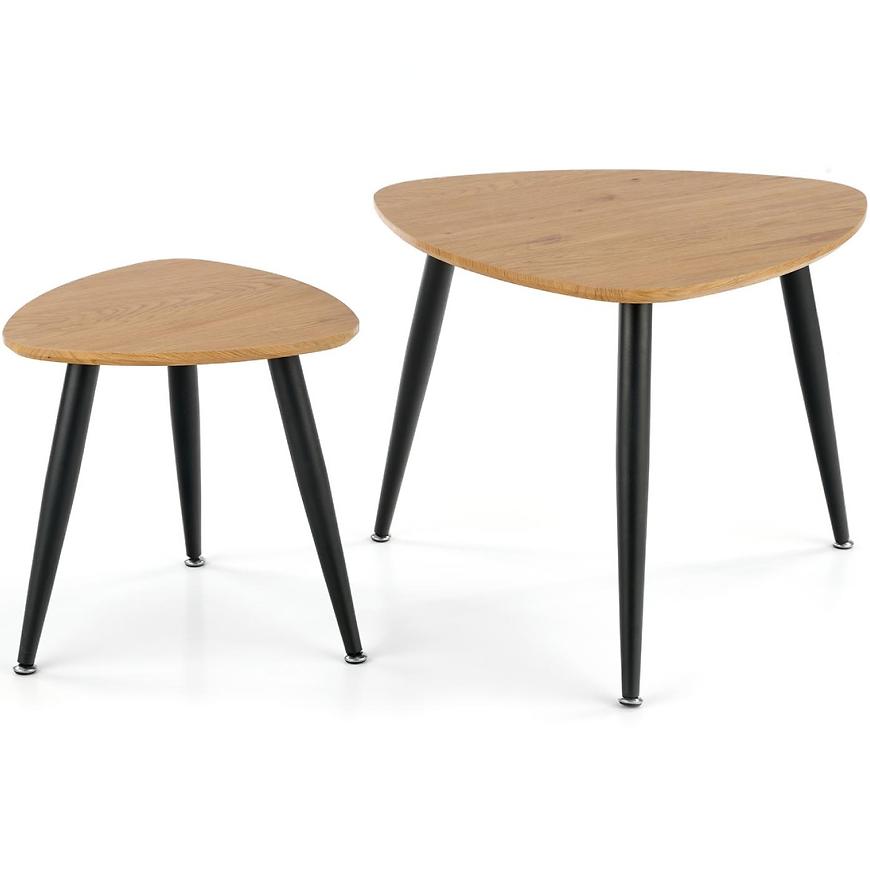 Konferenční stolek Nicea 2 dub zlatá/černá set-2 Baumax