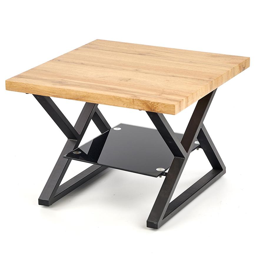 Konferenční stolek Xena hranatý dub přírodní/černá Baumax