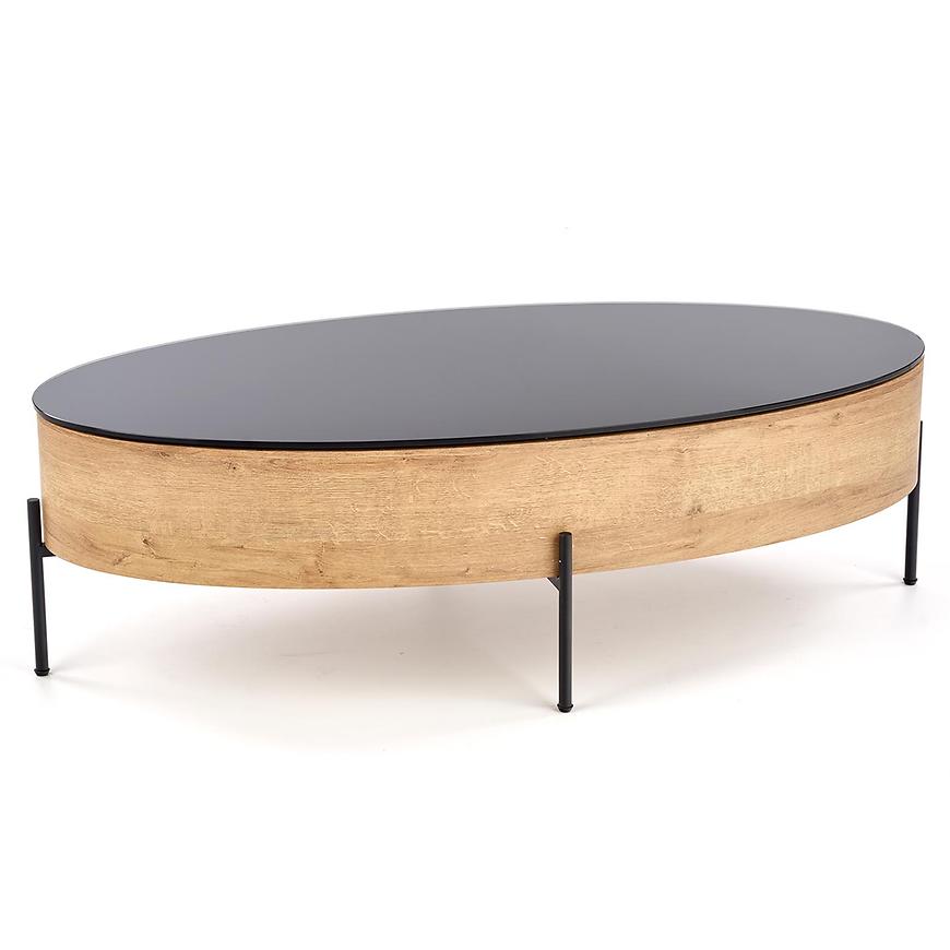 Konferenční stolek Zenga dub zlatá/černá Baumax