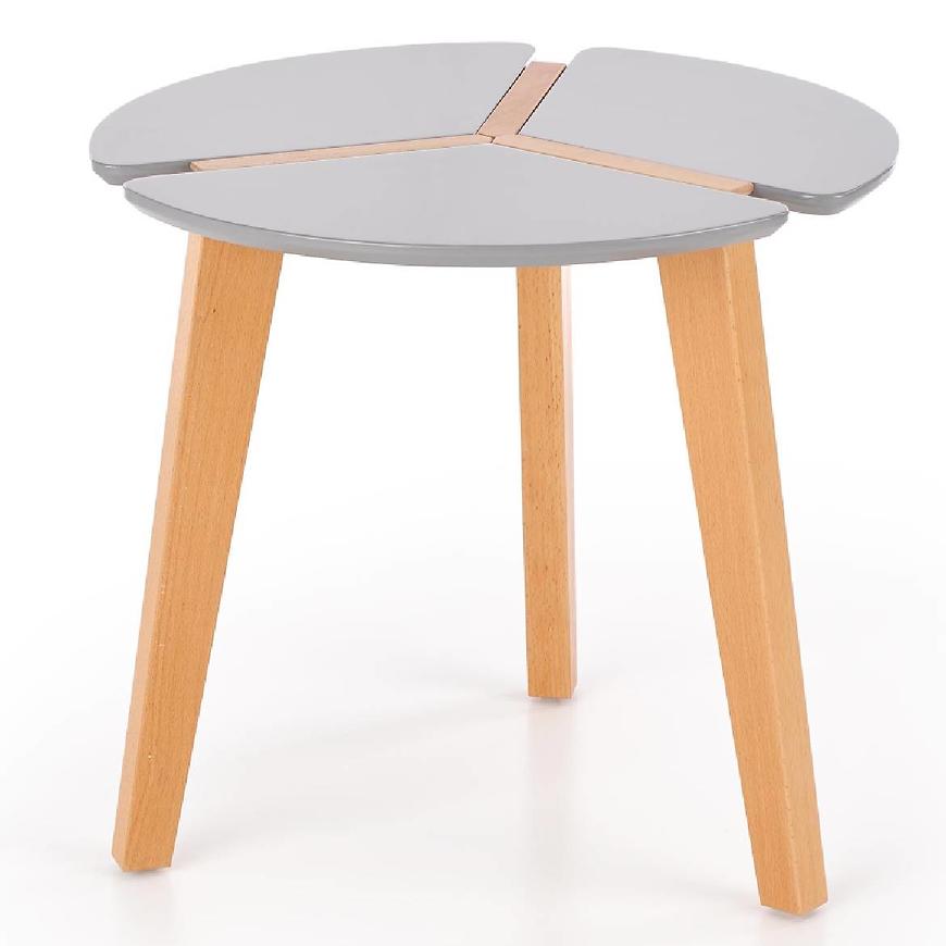 Konferenční stolek Zeta popelavě šedá/buk Baumax