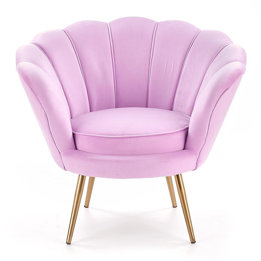 Křeslo Amorino fialová/zlatá Baumax