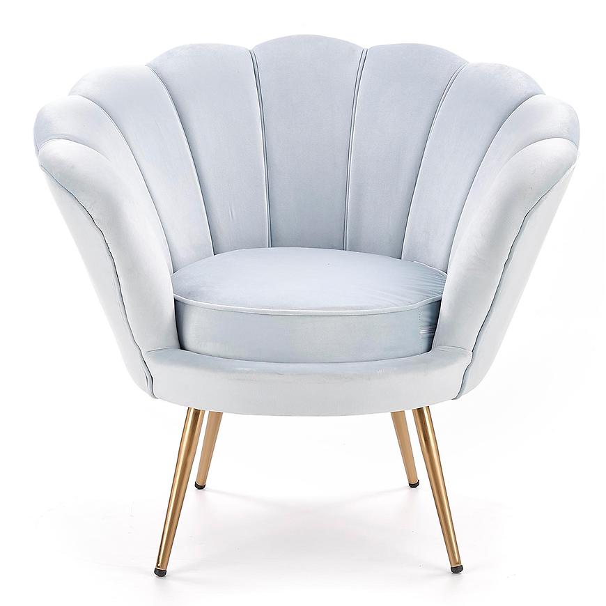 Křeslo Amorino modrá/zlatá Baumax