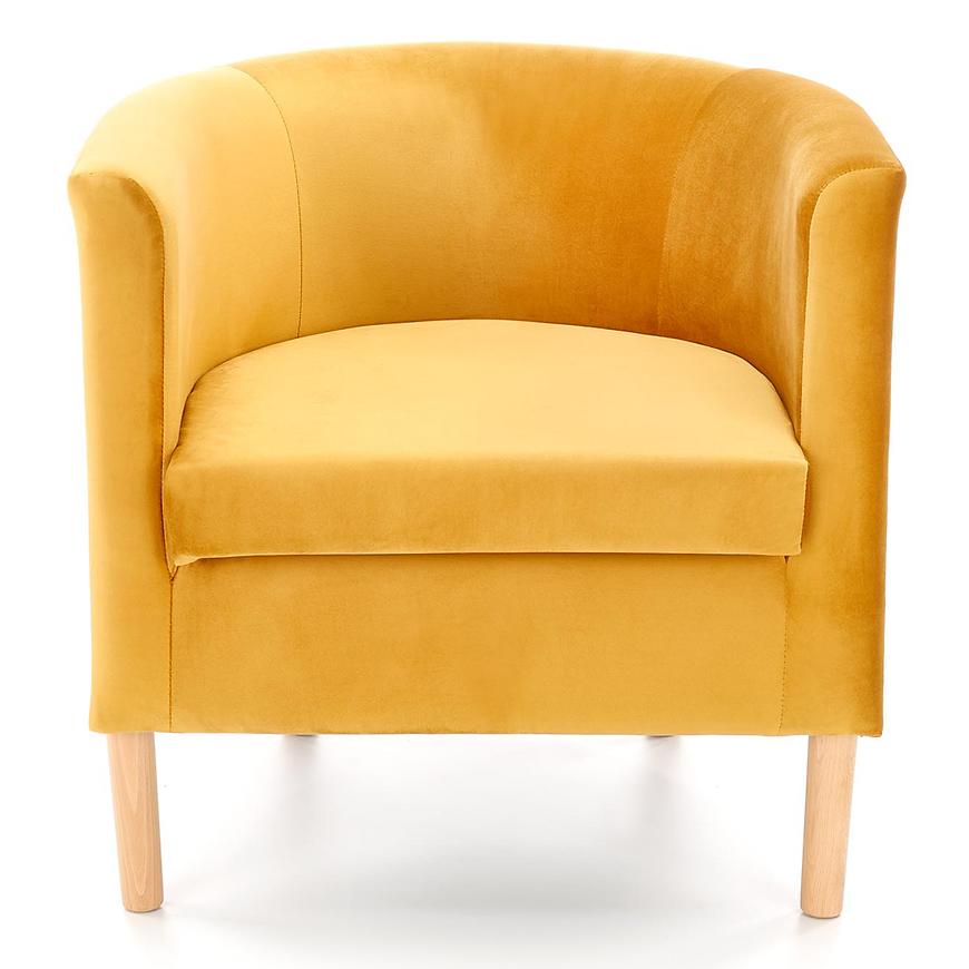 Křeslo Clubby 2 hořčice/přírodní Baumax