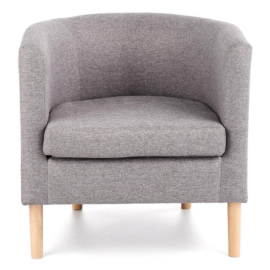 Křeslo Clubby popelavě šedá/přírodní Baumax