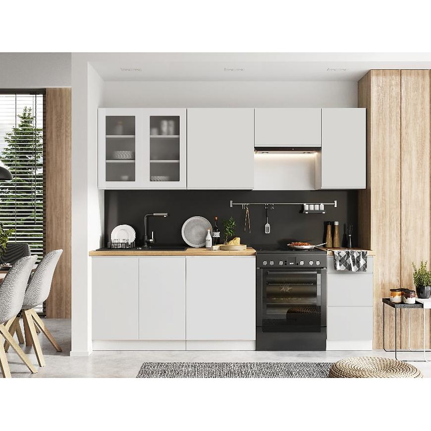 Kuchyňská linka Livia 180/240 bílý puntík mat BB Baumax