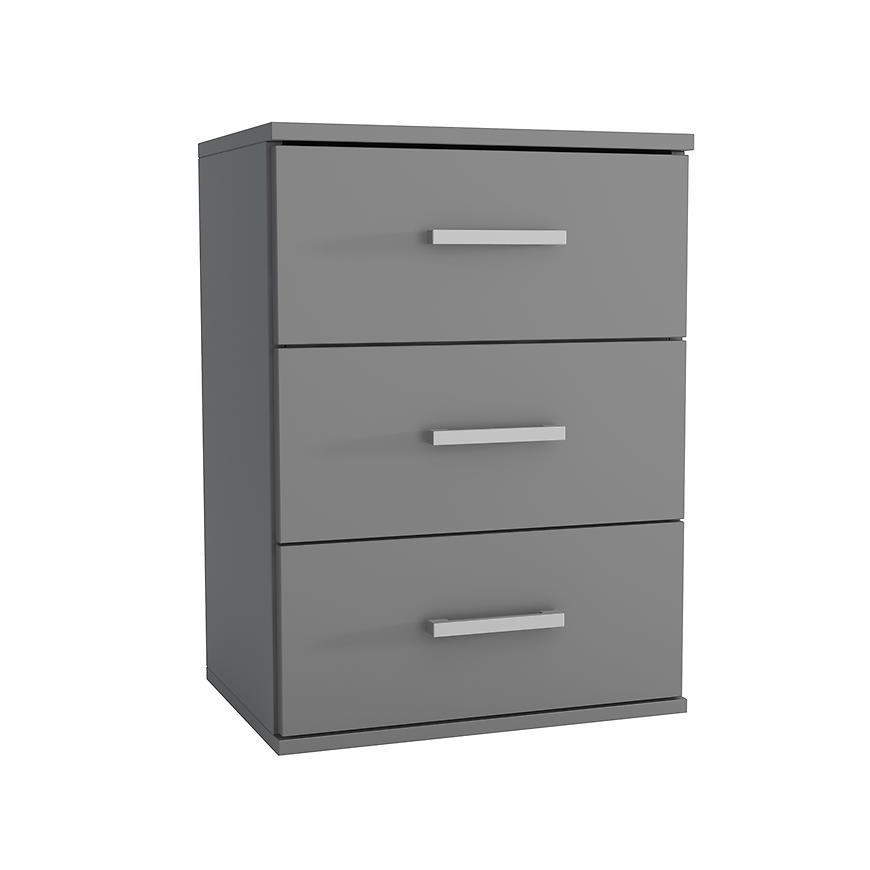 Noční stolek Goda III 3S grafitová Baumax